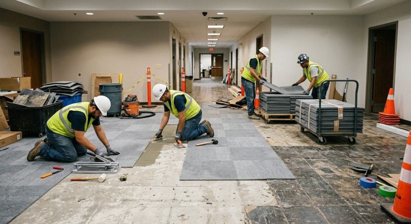 Our team working on Flooring Service projects in Collin County, TX