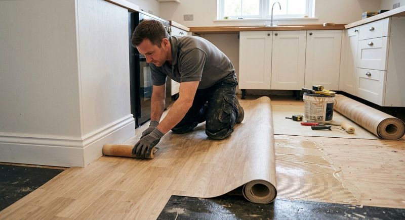 Sheet Linoleum Installation in Coppell, TX