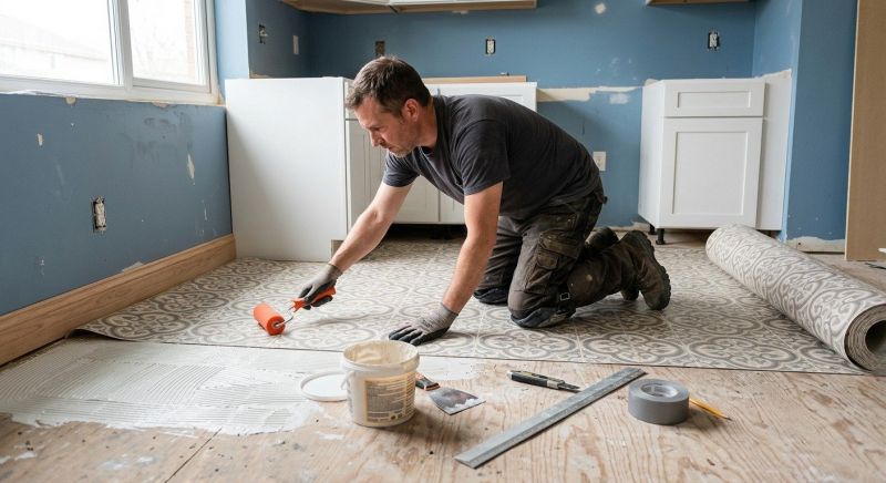 Sheet Linoleum Installation in Coppell, TX