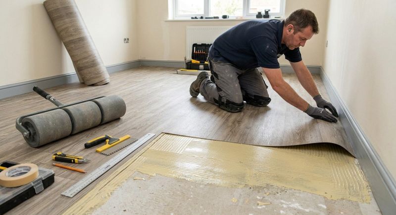 Sheet Linoleum Installation in Rockwall, TX